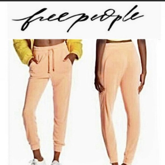 NWT Free People Back Into It Jogger Neon Peach - Picture 5 of 12